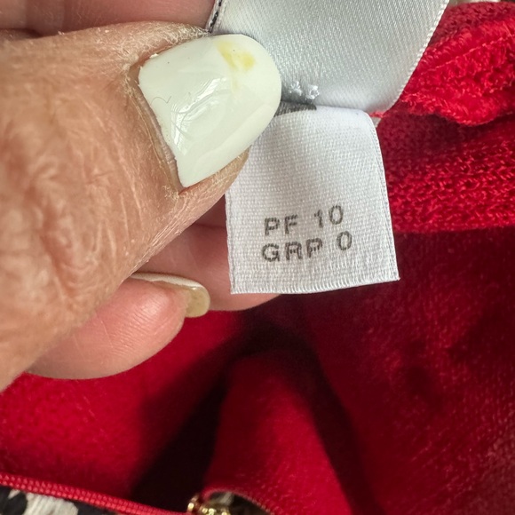 St John 2 Red Women's Jacket with Animal Print Trim - Picture 12 of 12